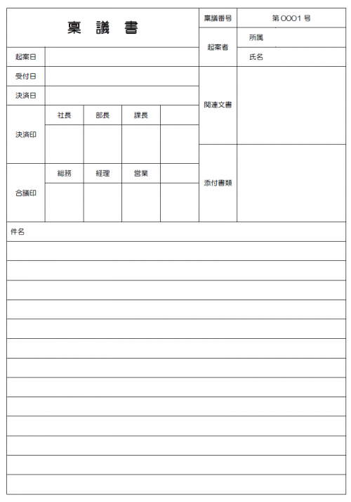 社内 稟議 に かける