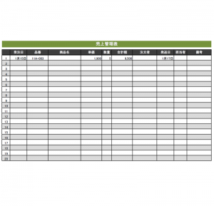 売上集計表のテンプレート（Excel・エクセル）