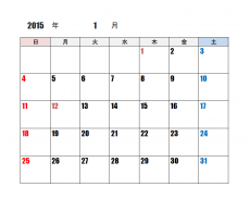 カレンダーテンプレート03（Excel・エクセル）