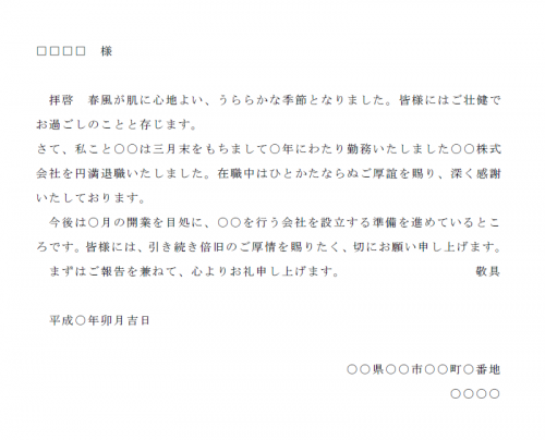 開業の案内状テンプレート Word ワード 使いやすい無料の書式雛形テンプレート